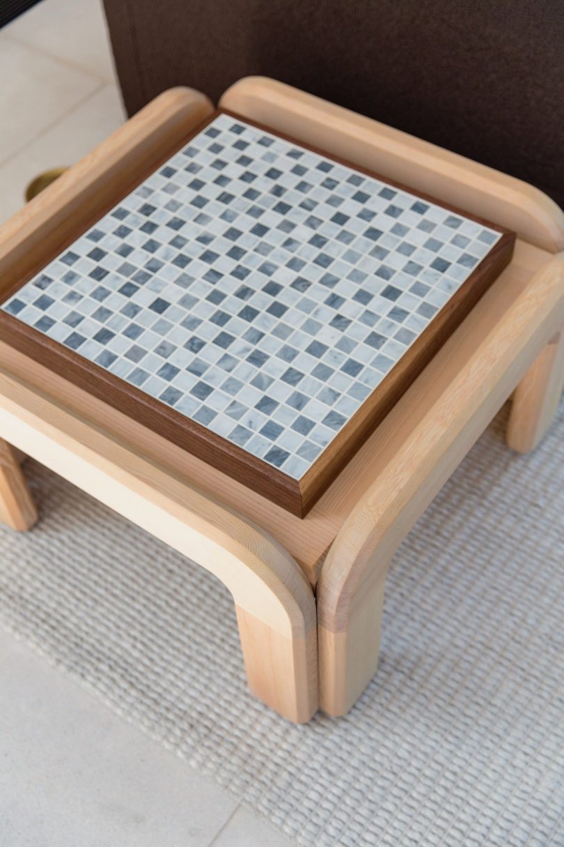 tiled marble tray