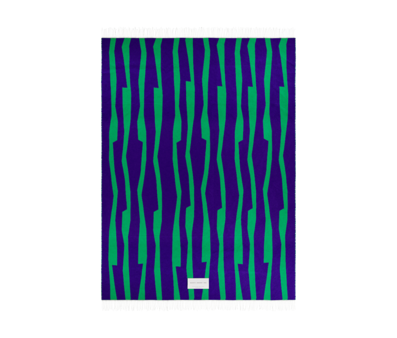 blue and green abstract throw blanket