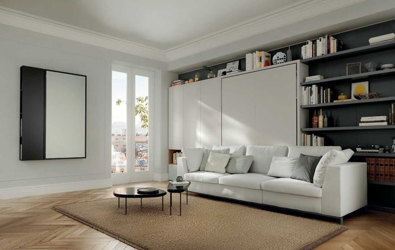 white sofa in the living room