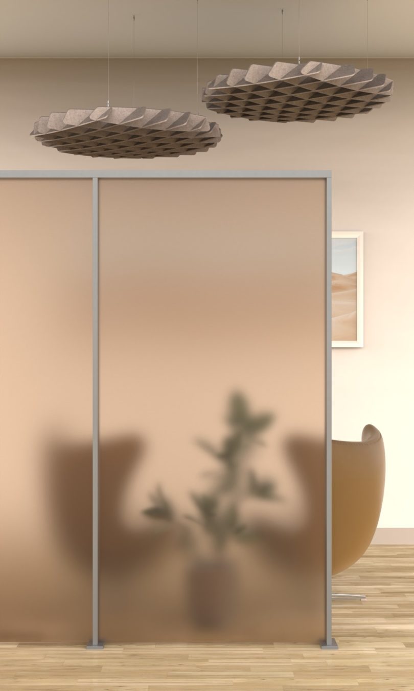 brown partition in office installation