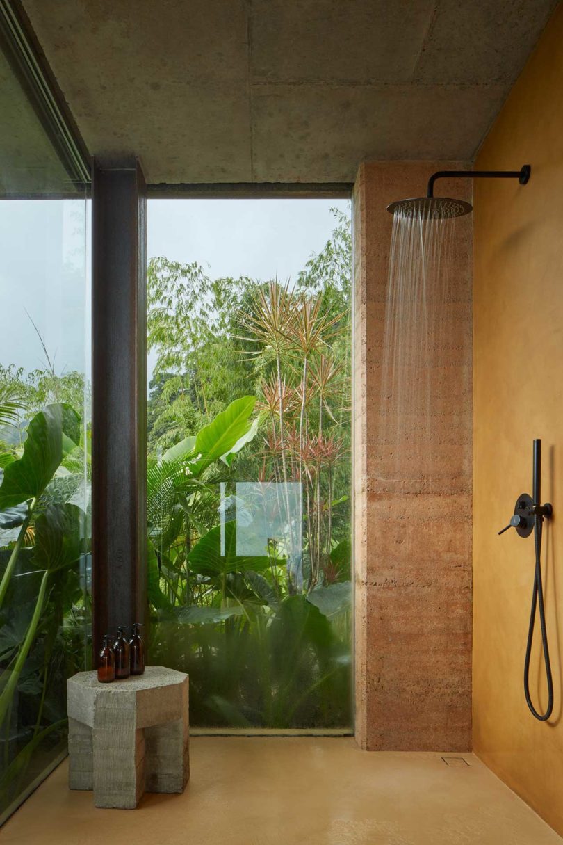view of modern bathroom in tropical villa
