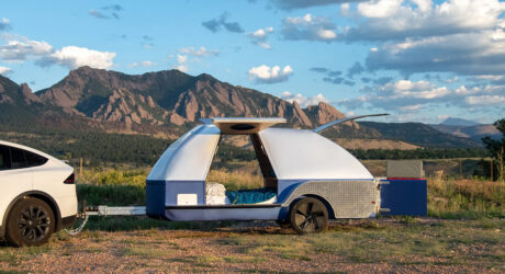 The Boulder Teardrop Camper Is an EV Supercharger on Wheels