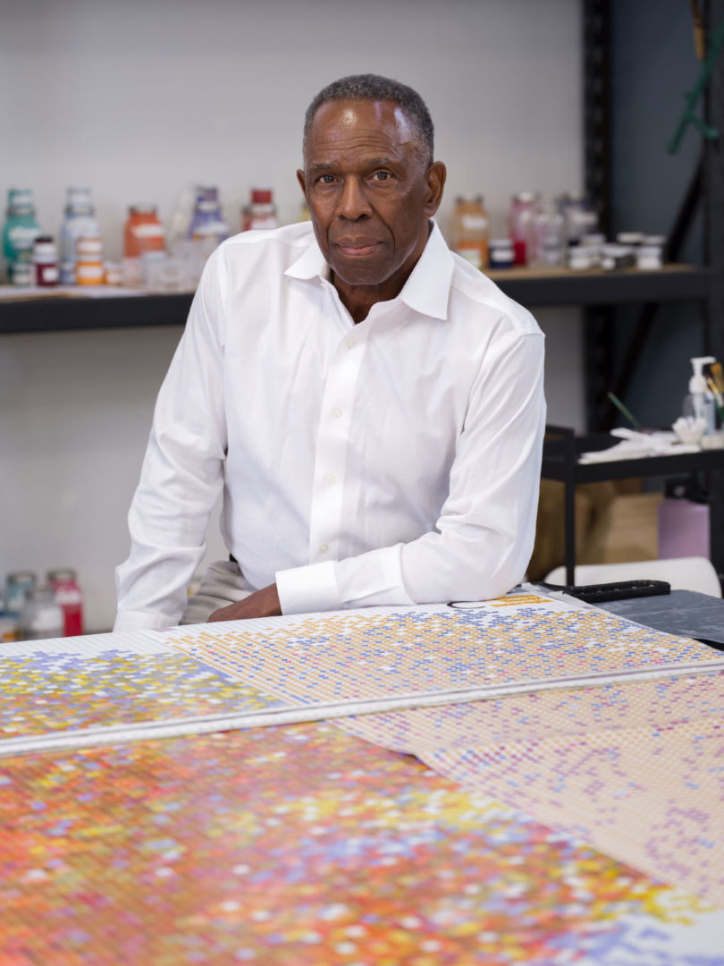 Portrait of Artist Charles Gaines in his Studio