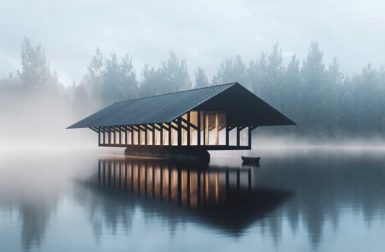 Marc Thorpe Imagines a Modern Pavilion Hovering Over a Lake