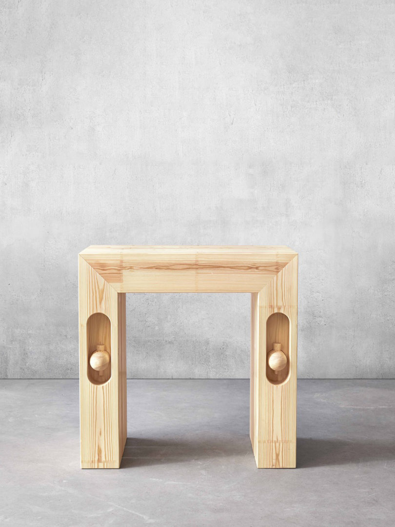 wooden side table