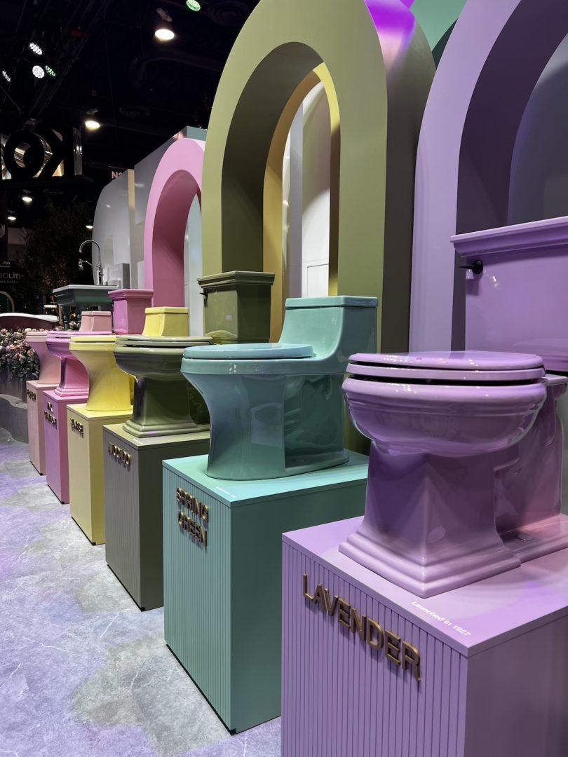 colorful toilets