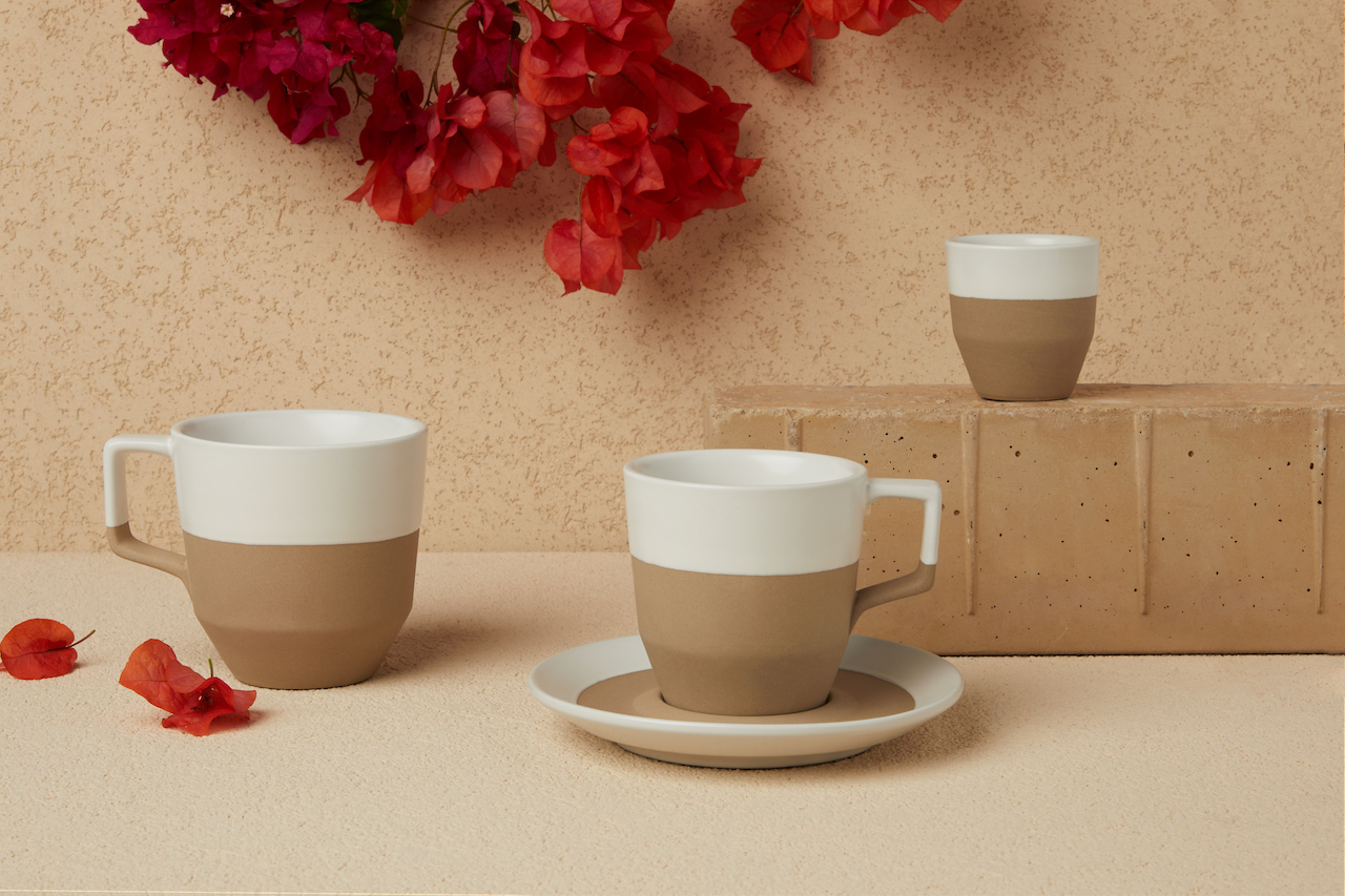 Neutral Espresso Cup & Saucer Duo