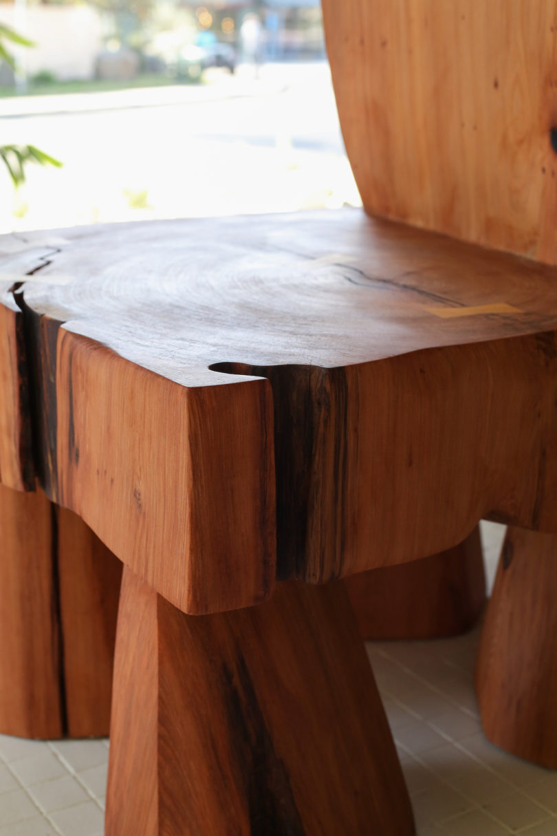 wooden chair detail