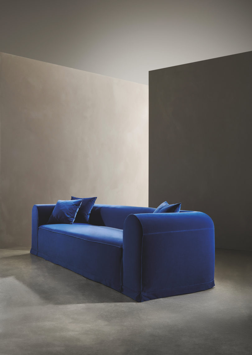 modular blue sofa