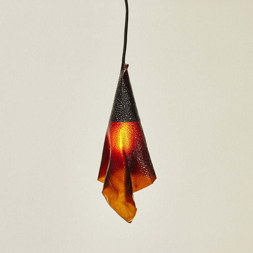 ceiling pendant light with draped shade