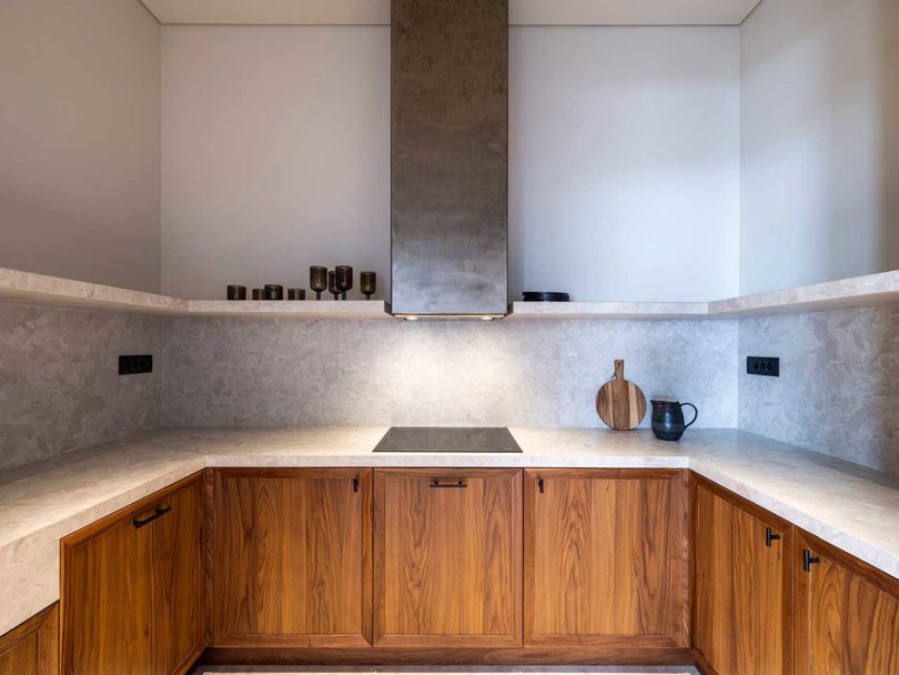 view of modern minimalist kitchen