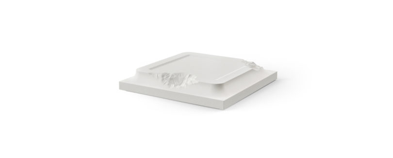 white foam table
