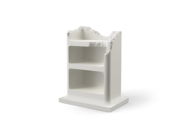 white foam cabinet