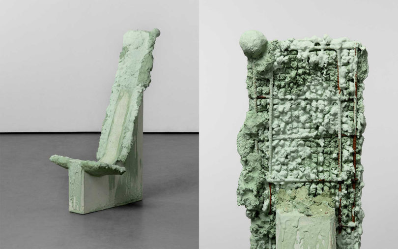 These Concrete Sculptural Chairs Reveal Details of Their Creation