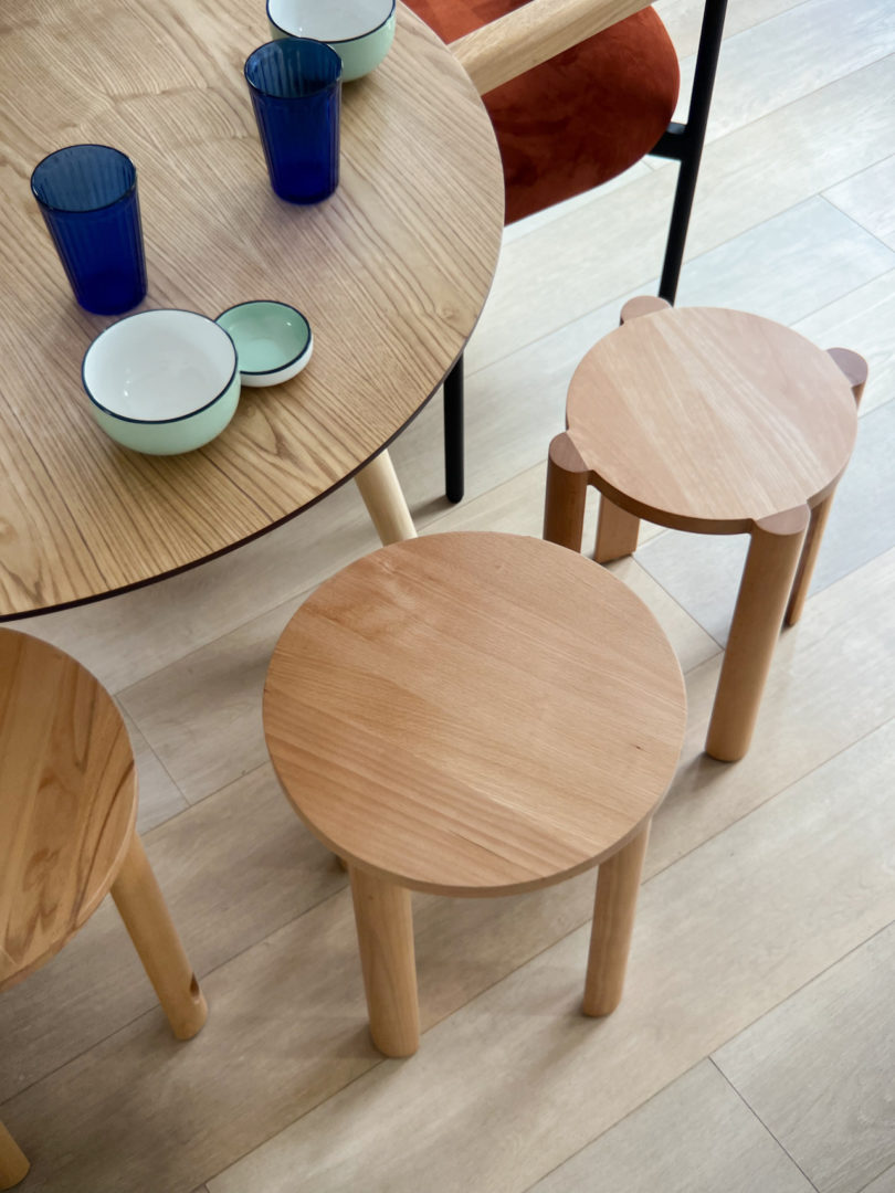 wooden stools