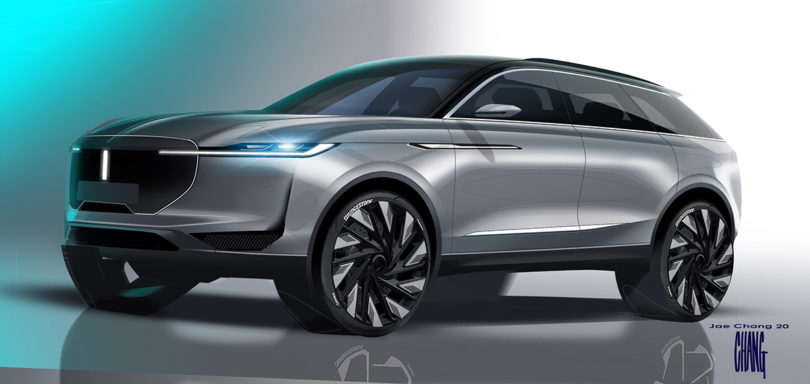 Digital sketch of 2024 Lincoln Nautilus concept design
