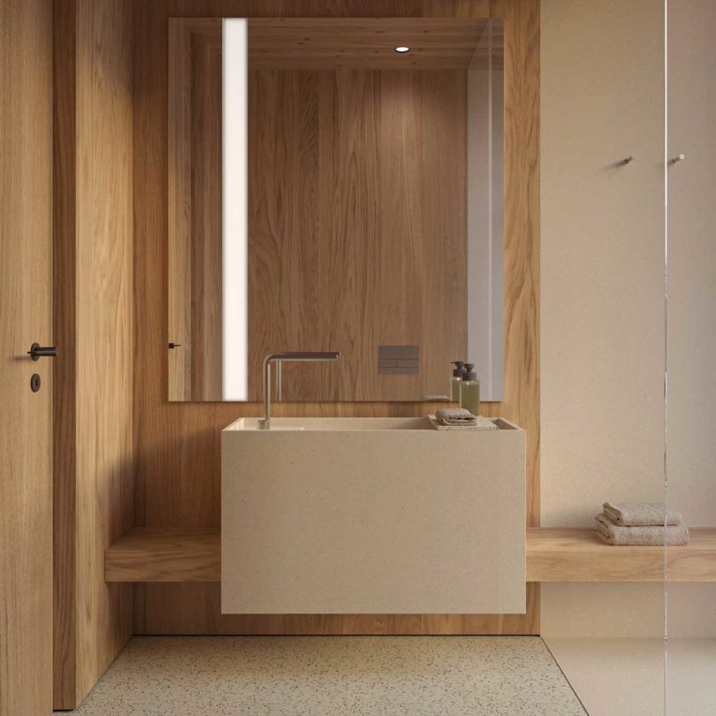 modern bathroom rendering