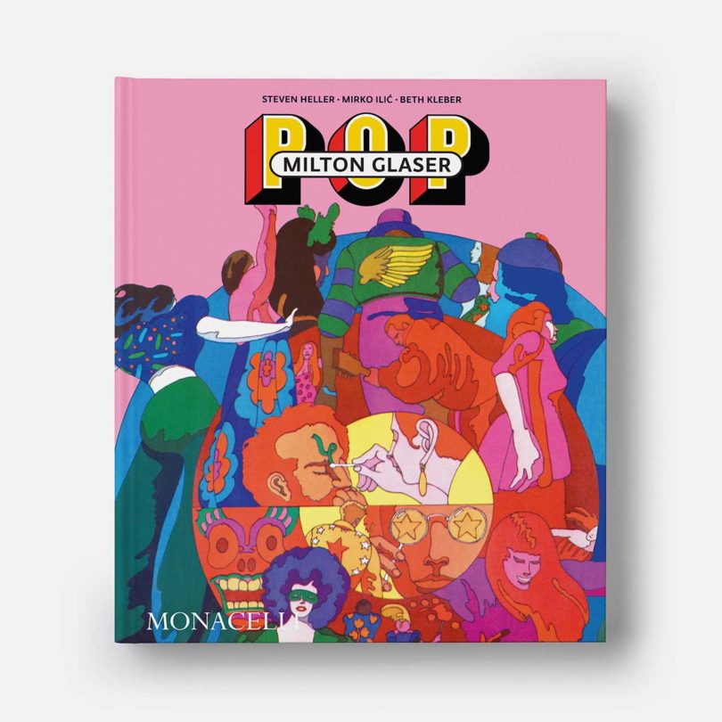 colorful front book cover of milton glaser's pop