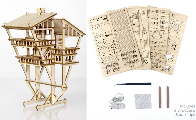 DIY Wooden Model House Kit