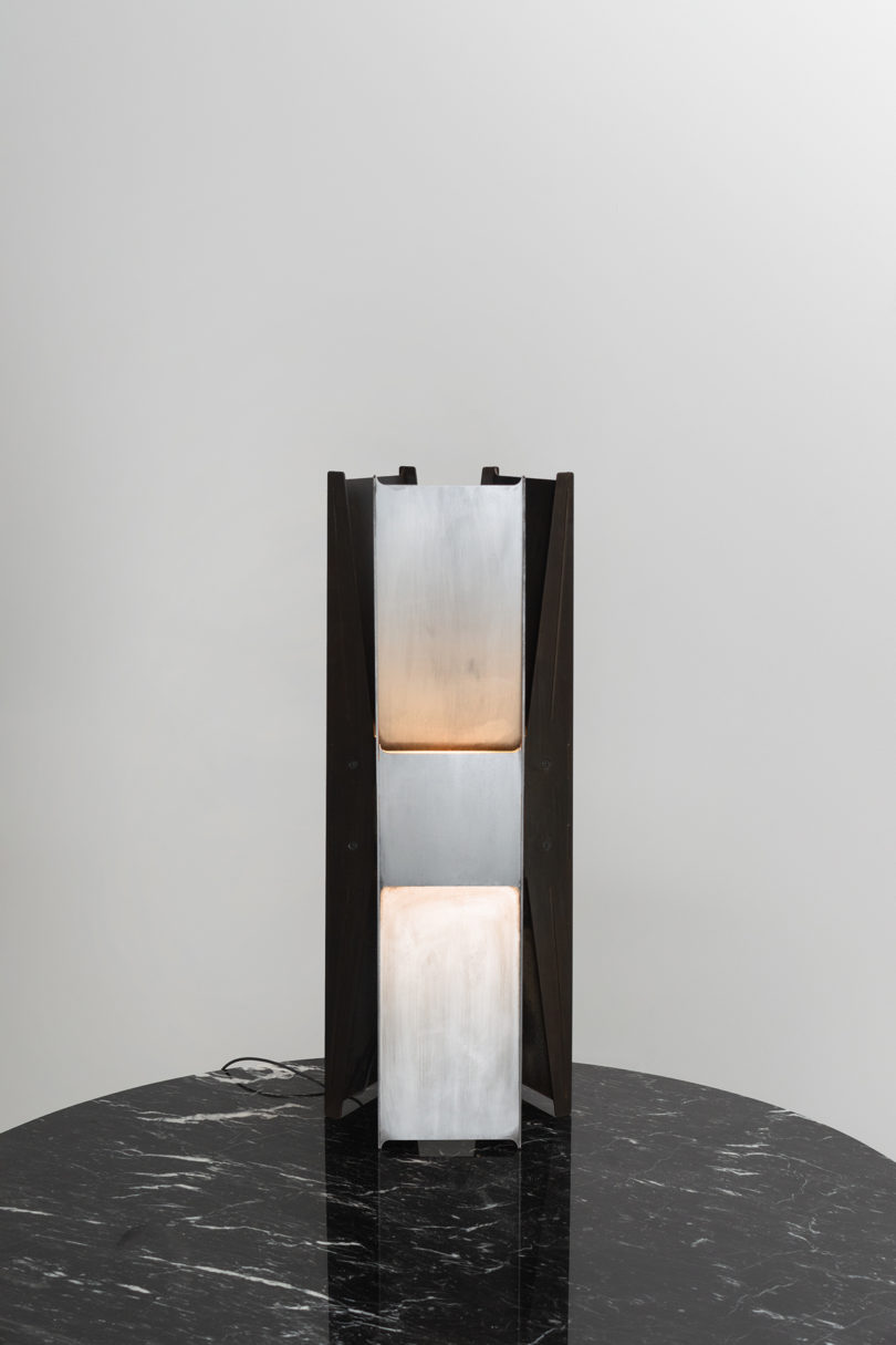 modern structural table lamp