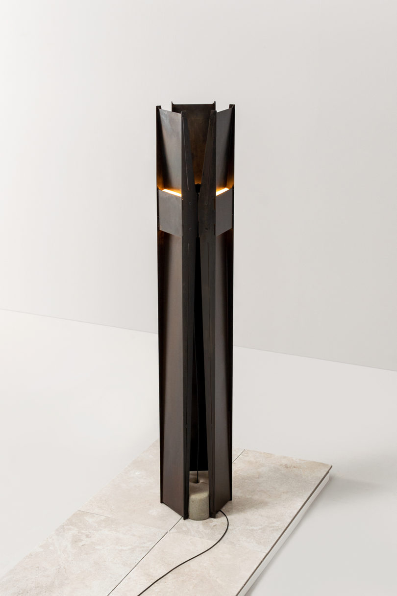 modern structural floor lamp