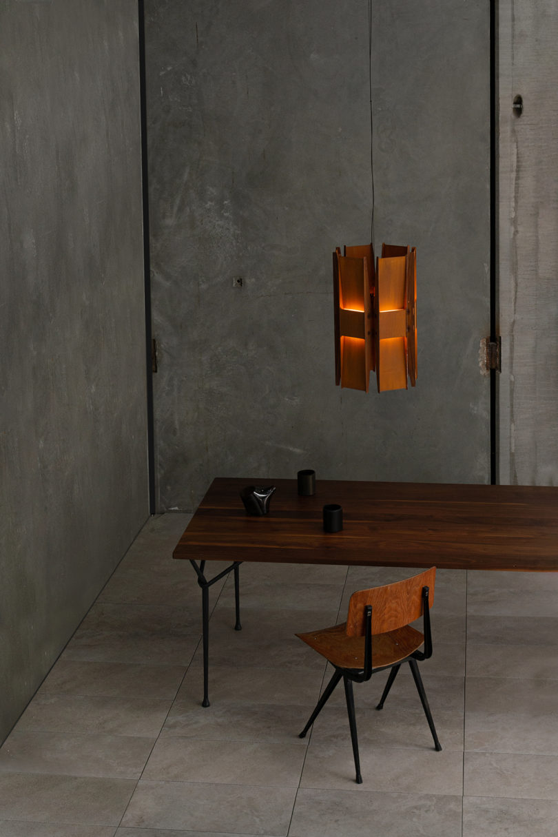 modern structural pendant lamp styled