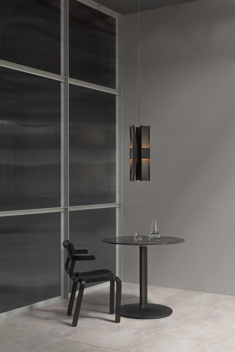 modern structural pendant lamp styled