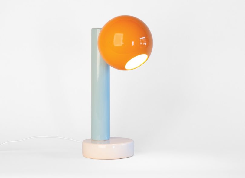 Orange Peel, Light Aqua, Bright White desk lamp