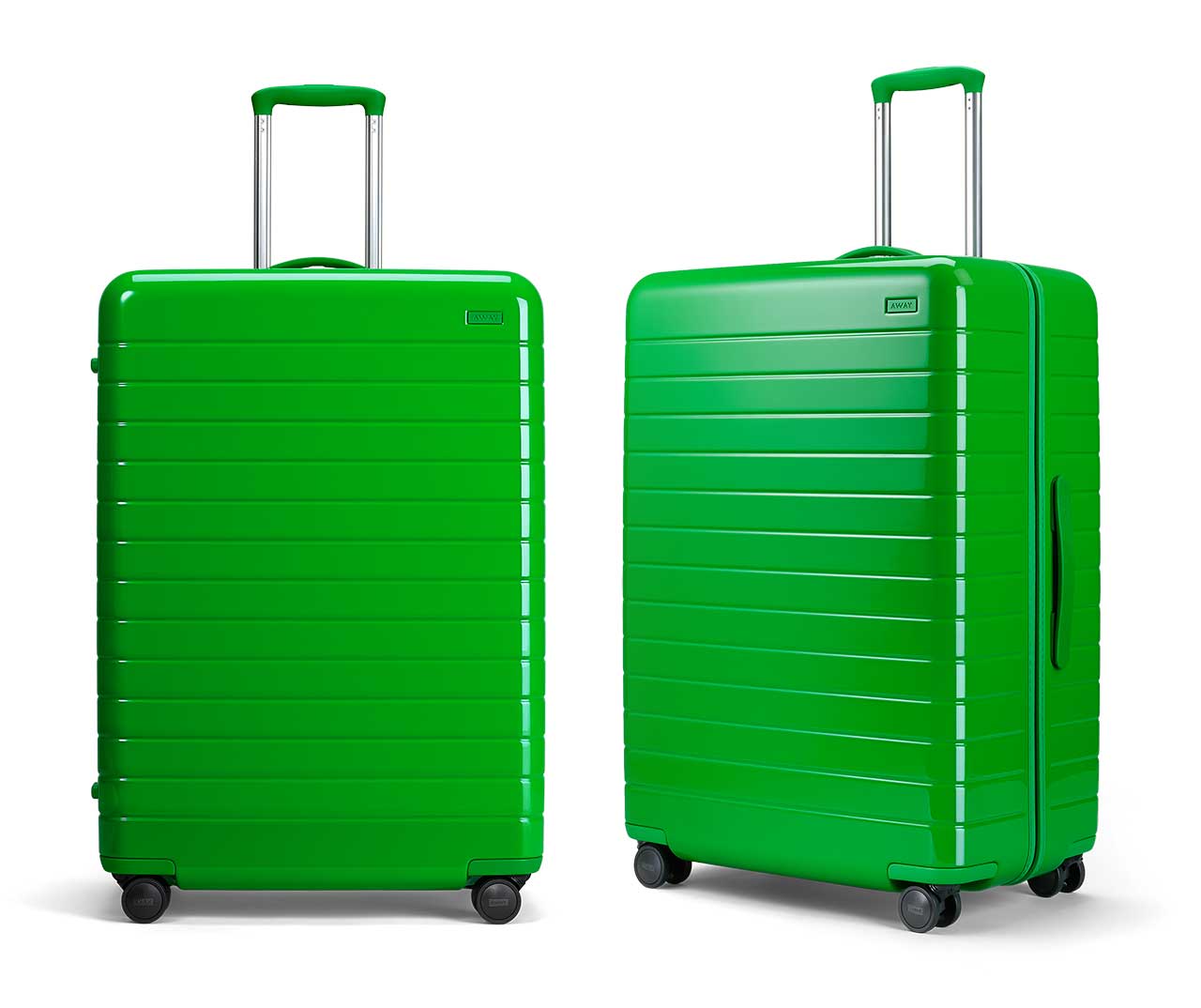 Neon store green luggage