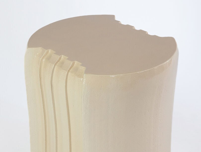 detail of white stool