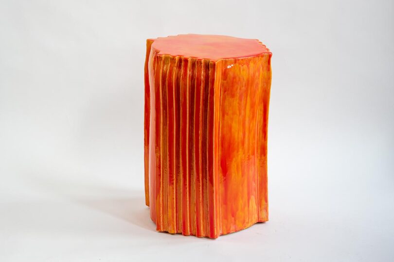 orange/red stool