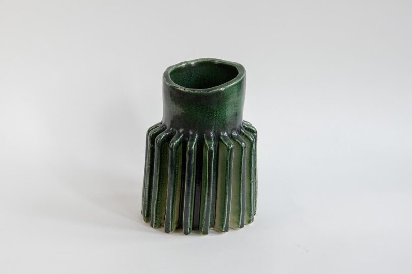 dark green vase