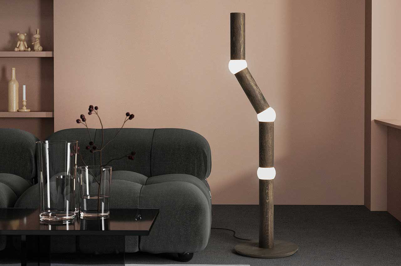 The Lightbone Floor Lamp Looks to a Japanese Bamboo Forest