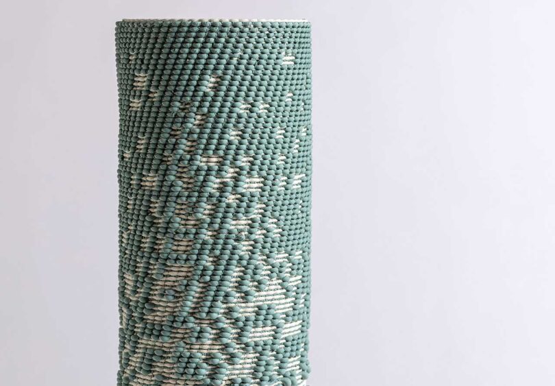 top half of cylindrical 3d printed vase