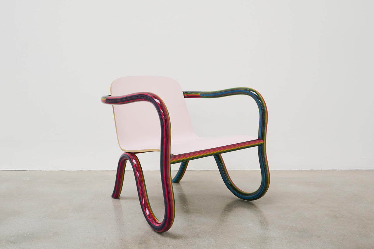 GLITS Rainbow Lounge Chair Is a Curvy + Colorful Creation