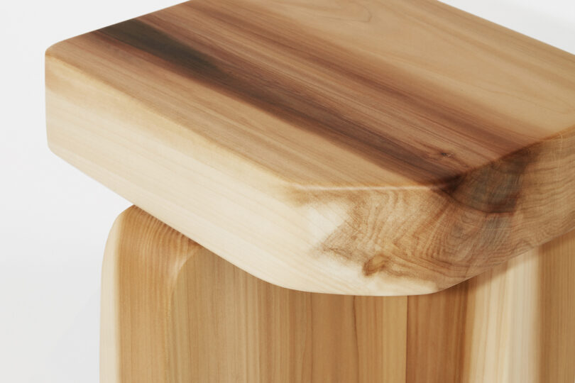 detail of wooden stool