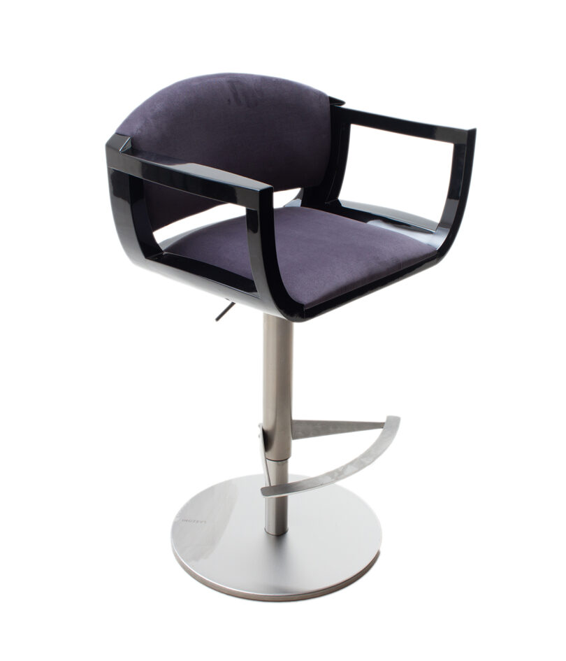 modern black and chrome bar stool