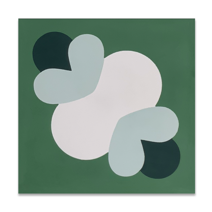 green and white patterned tile