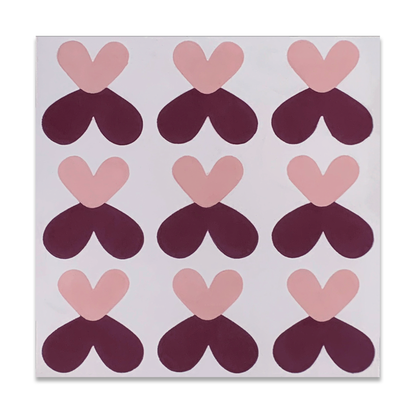 pink and maroon tile