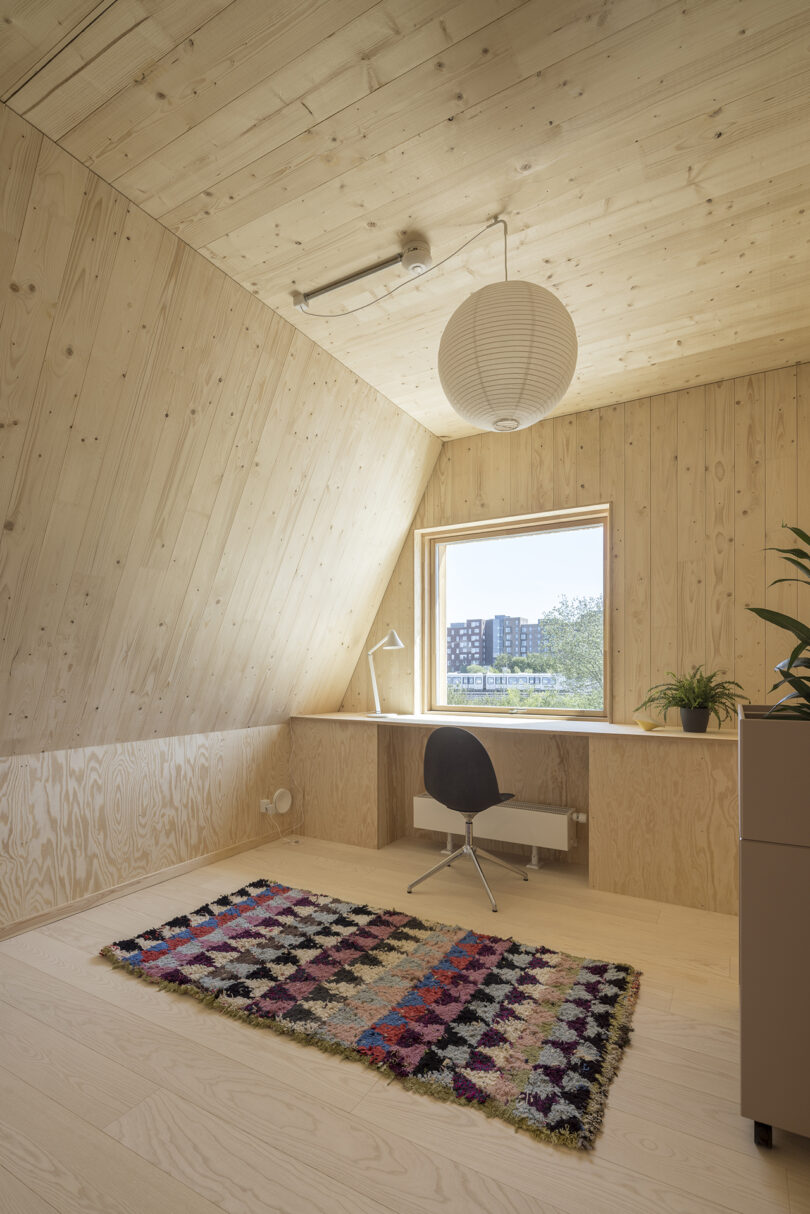 light wood sparse interior space