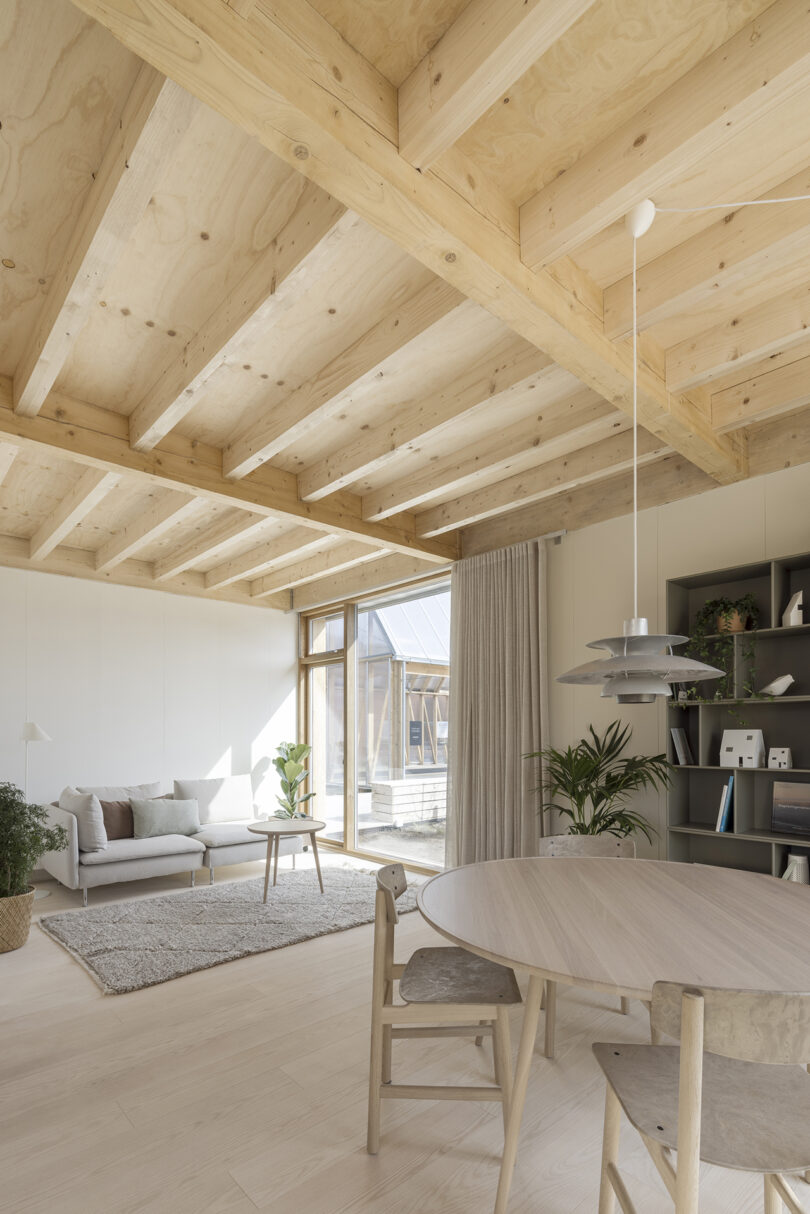 light wood open living space