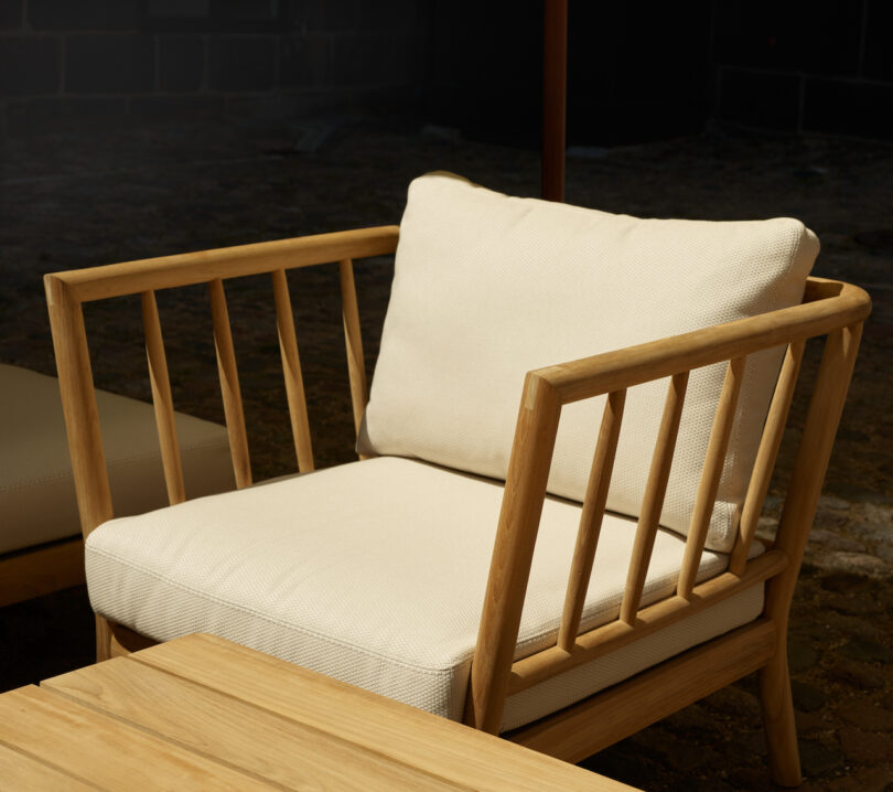 A shot of a Skagerak outdoor lounge seating