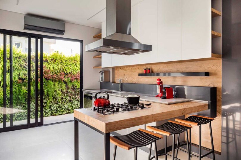 view of minimalist modern kitchen