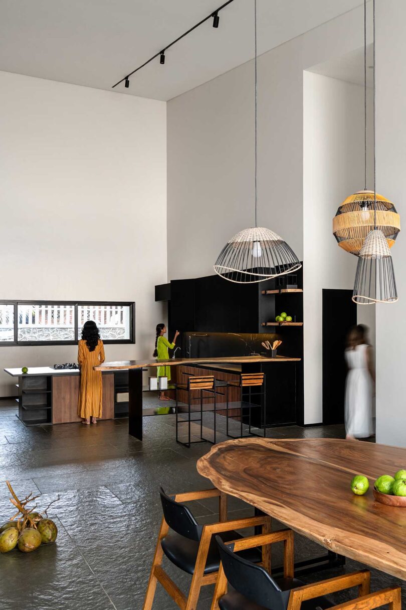 angled view into modern kitchen