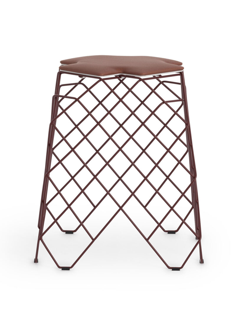 wire work stool/table on white background