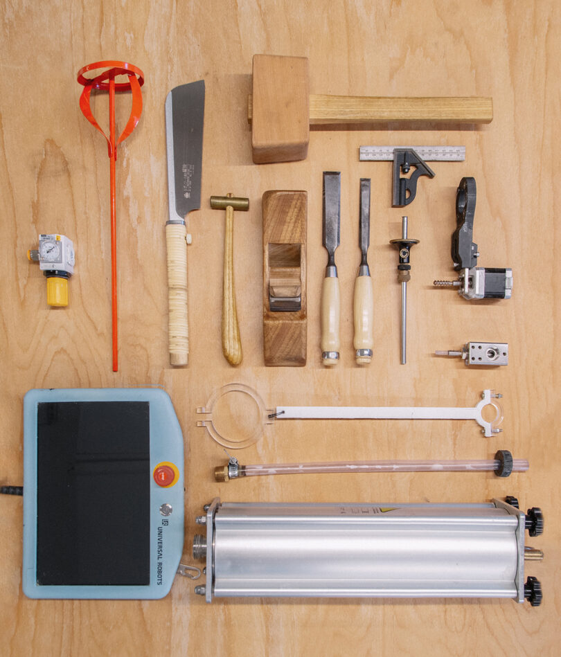 flat lay image of tools