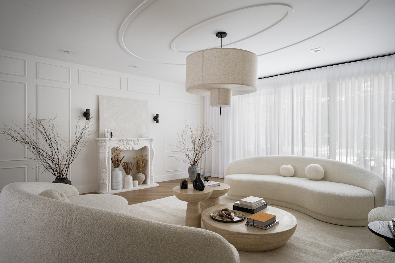 A Minimalist Haven in Miami Displaying Various Shades of White