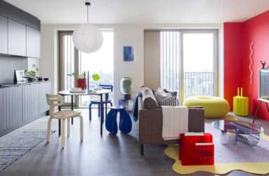 Futurism + Primary Colors Merge in This London Gamer's Apartment