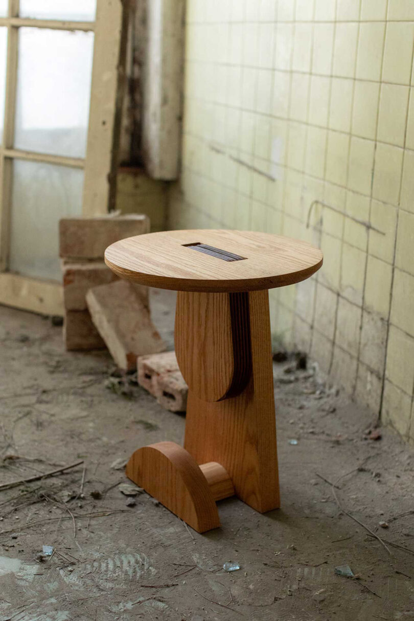 stool in the process of being built