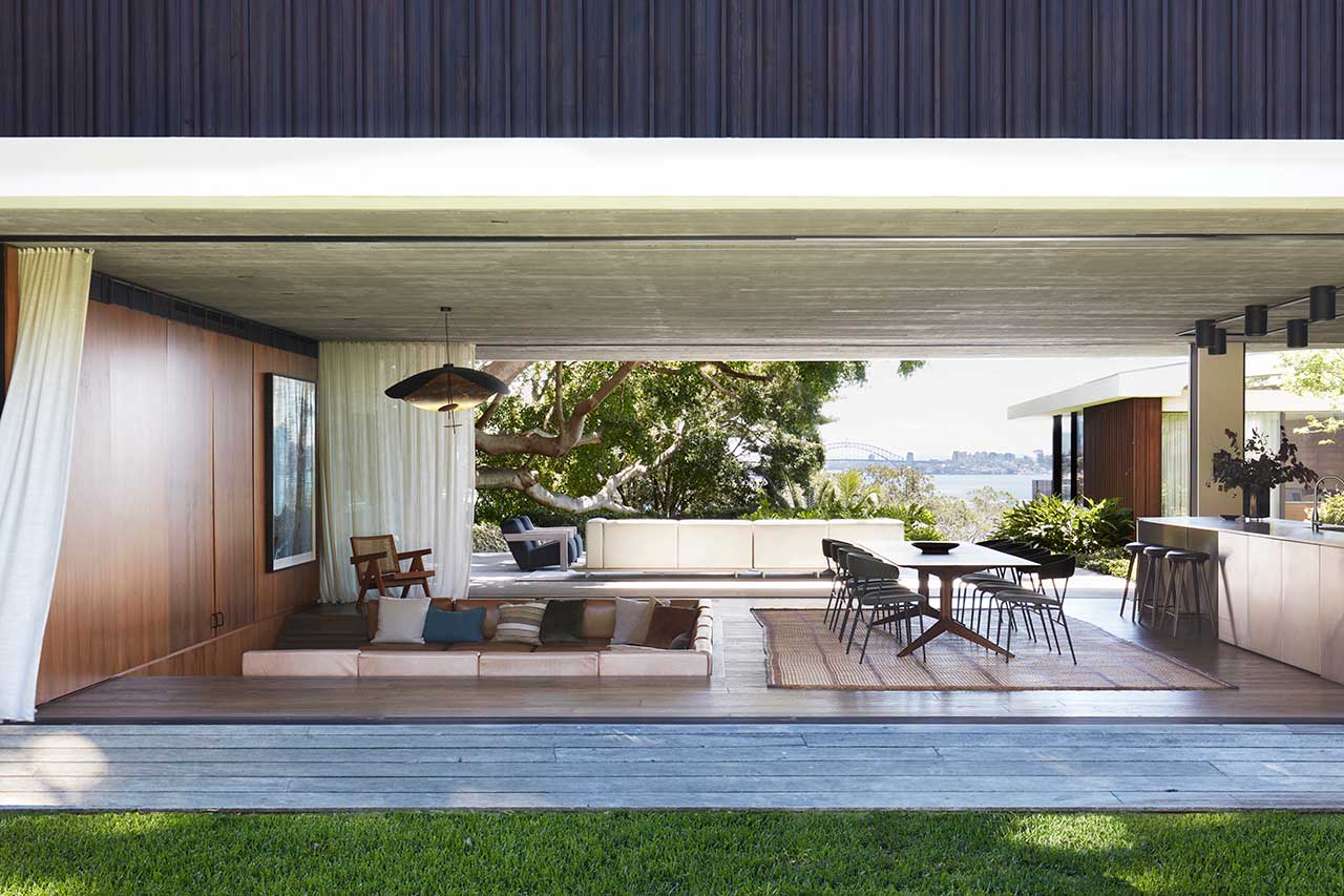 mid century modern sunken living room